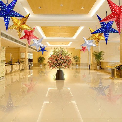 Wedding Christmas Paper Star Ornaments Hanging Decorations Festival Lantern - Picture 9 of 21