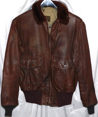 ジャケット・アウター 40s USN M422a Flight Jacket size40 Vintage WWII US Navy USN G-1 M422A Foster Sportswear Leather