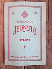 JEDNOTA 1949 Unity Catholic Calendar First Slovak Lang. Union Middletown PA USA