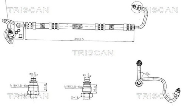 Triscan Hydraulikschlauch Lenkung 8516 24005 FüR Opel Astra CC T98 Caravan F70-image