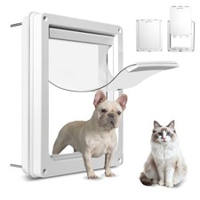 Never Rust Plastic Dog Door with Soft Clear Magnetic Flap and Snap-in Closing...