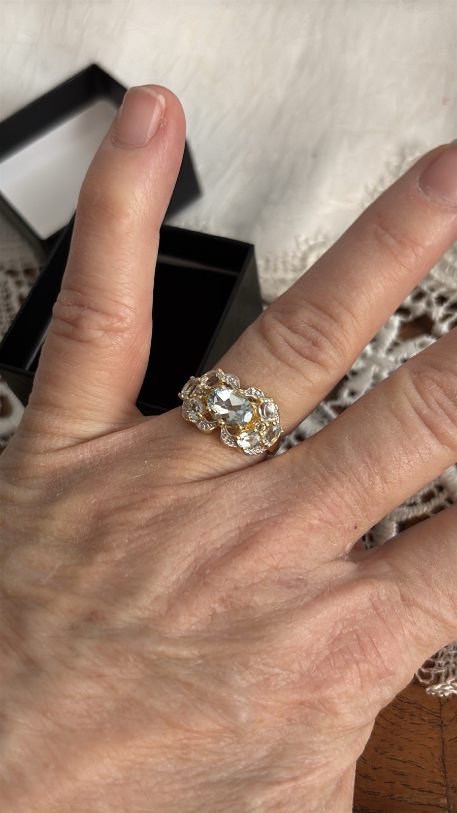 14K Gold Over Solid Sterling Silver Diamonds, 3.2… - image 6