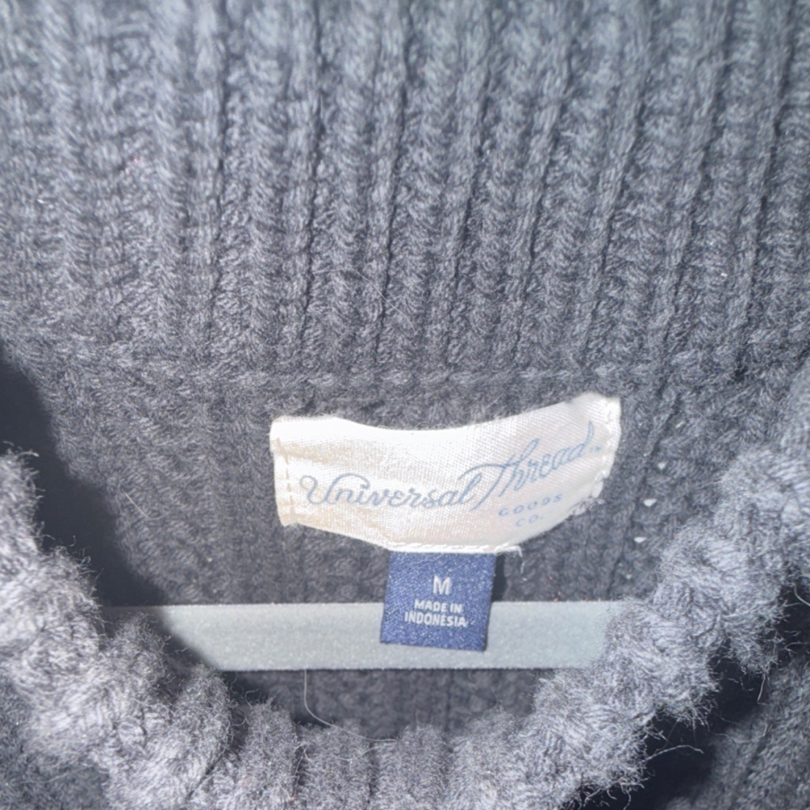 Universal Thread Black Ribbed Knit Pullover Sweat… - image 3