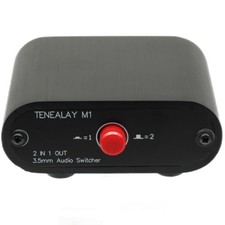 M1 2 in 1 Out 3.5mm Stereo Audio Switch aux switcher Speaker selector Splitte...