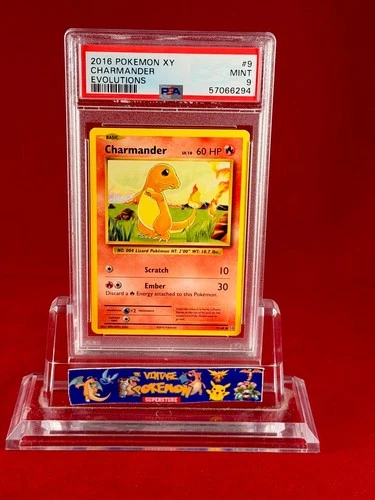 2016 POKEMON XY Evolutions CHARMANDER Card #9 PSA 9