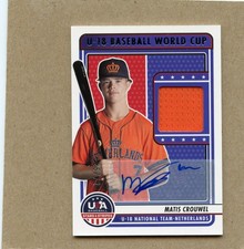 2023 Panini USA Baseball Stars & Stripes Matis Crouwel Rookie AUTO Patch #U18-MC