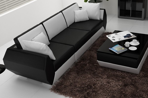 Ledersofa Couch Sofagarnitur 3+3 Sitzer Garnitur Design Modern Sofa Set Usb Neu-image