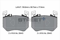 BremsbeläGe MERCEDES-BENZ S-KLASSE (V223) S 450 EQ Boost (223.155) Bj. 08/21 Kw