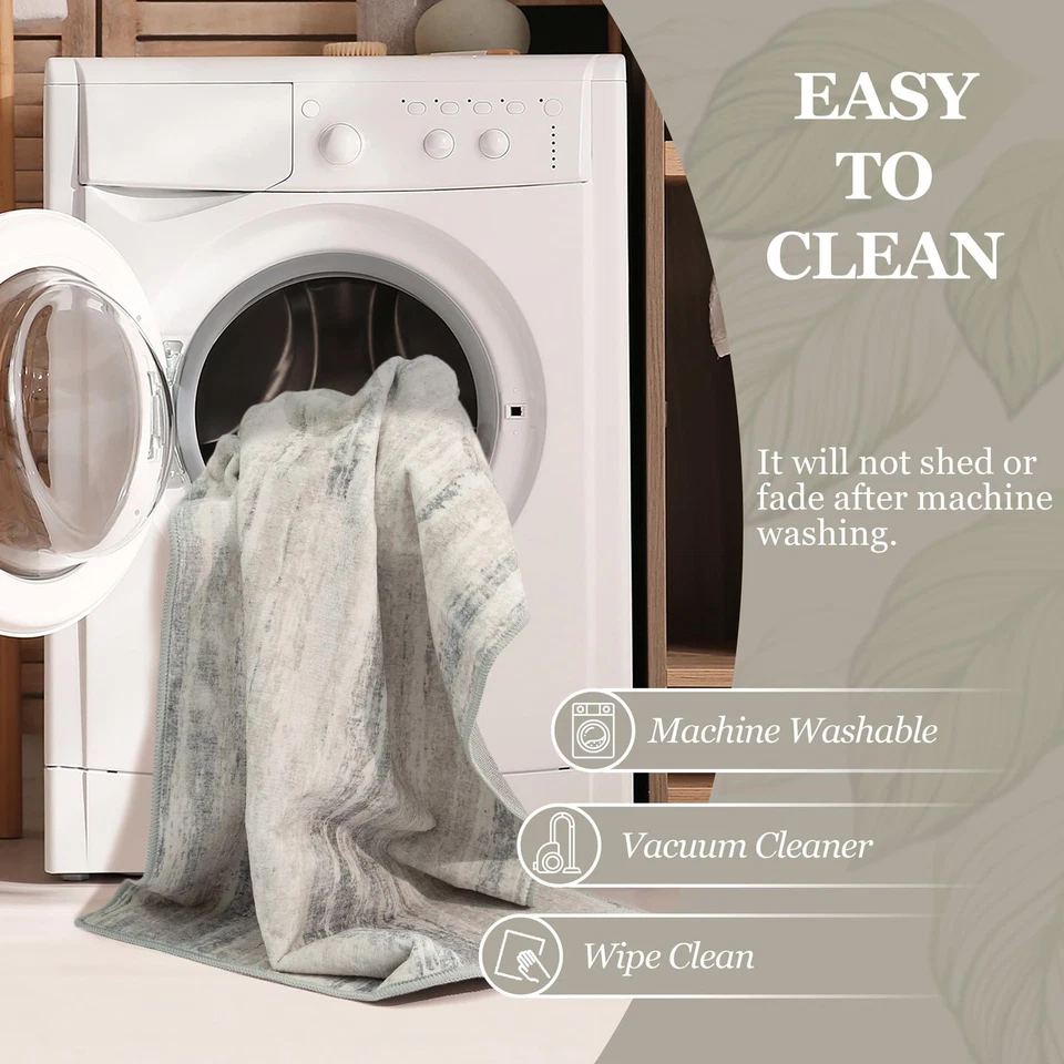 Alfombra 9x12, alfombras lavables para salón dormitorio comedor, abstracto moderno... Foto 4 de 4