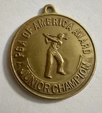 PGA Junior Champion Golf Medal Antique/Vintage Pendant Fob Unused