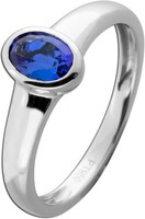 Tansanit Ring Platin 950 NatüRlicher Edelstein 0.50Ct