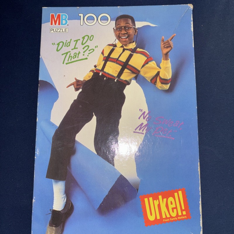 Vintage Urkel Family Matters Did I Do That Milton Bradley 100 Pc Puzzle COMPLETE