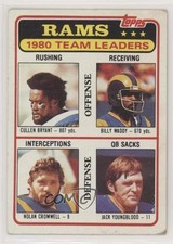 1981 Topps Team Leaders Cullen Bryant Billy Waddy Nolan Cromwell #39 HOF 0b5