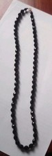 Wholesale. Women's Facet Necklace. Jet Black. 24Inch. Bolt Clasp. £5.40 = DOZEN.