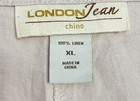 London Jean Gray Beige Straight Leg Drawstring Linen Chino Pants – Sz XL — photo 5