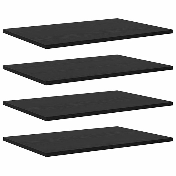 Regalbrett Holzwerkstoff 60 X 40 X 1,5 Cm, 4 StüCk, Schwarz-image