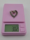 Signed 925 A Thailand Sterling Silver Marcasite Heart Pendant — photo 6