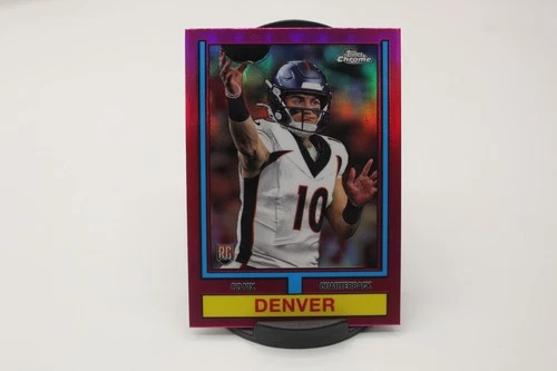 2024 Topps Chrome - 1974 Topps Football Bo Nix #74TF-4 Pink Refractor (RC)