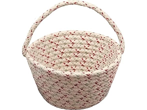 "Cesta de regalo navideña tejida Colonial Mills Dasher - mezcla natural 8"" x 12"" x 7"""  Foto 2 de 4