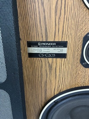Vintage Pioneer 3 Way Speaker System CS-G203 Made In USA Single