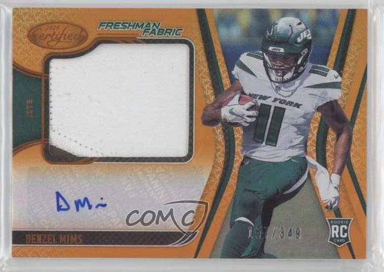 2020 Certified Mirror Orange 157/349 Denzel Mims #223 Rookie Auto RC 0o9k