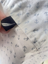 Nautica Full Flat Sheet Anchors Blue White 100 Cotton Coastal 84 x 101 Nautical