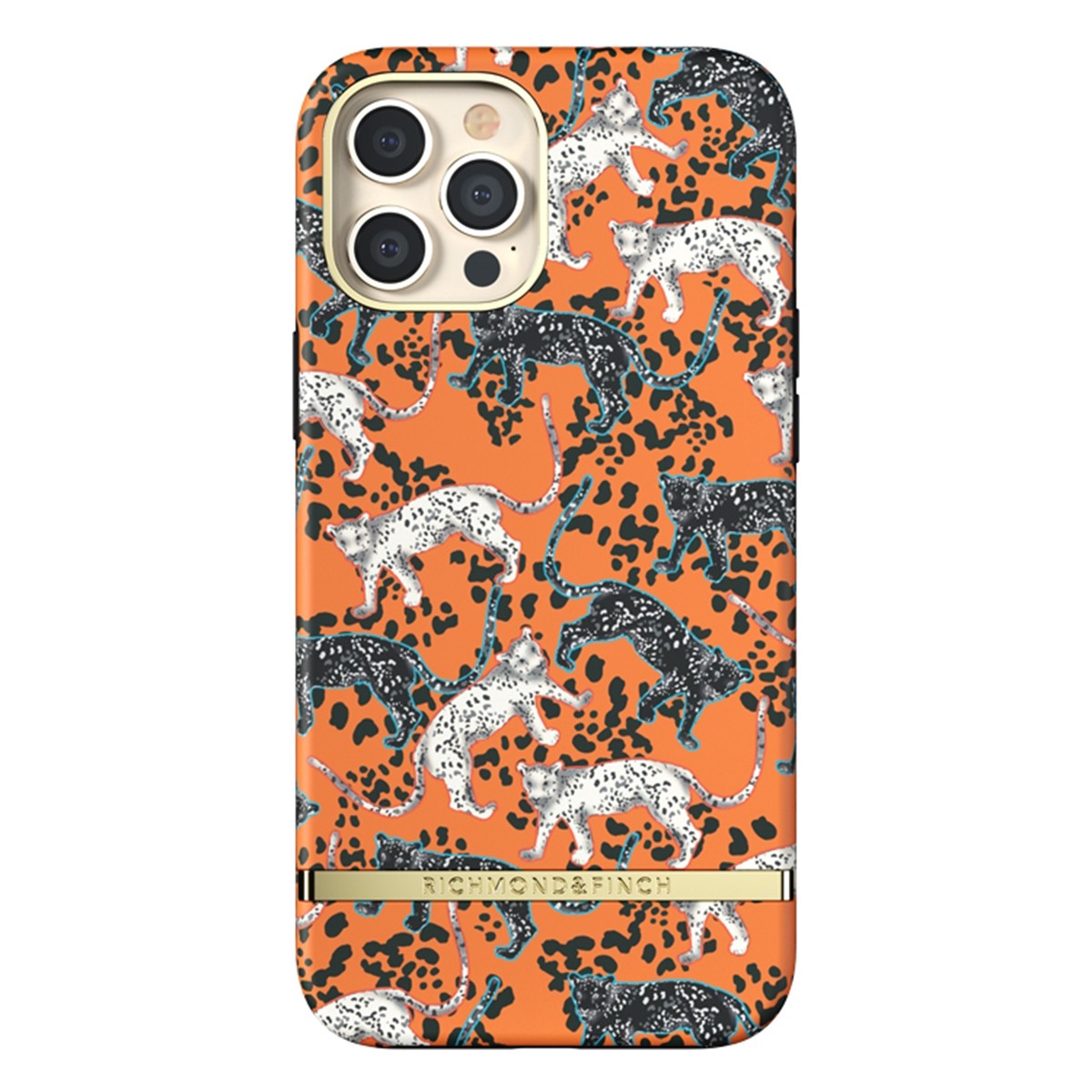 Coque iPhone 12 Pro Max léopard orange finition premium