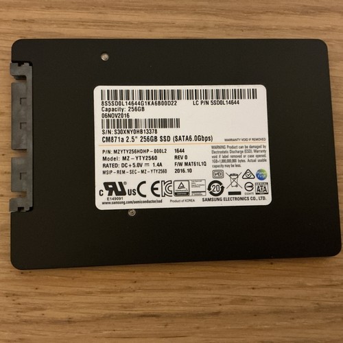 Samsung CM871A 256GB 2,5 Zoll SATA III 6g MZ-7TY2560 MZ7TY256HDHP-000L1