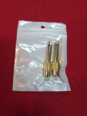 2 Female RCA to Male 1/4 Quarter Inch Mono Audio Adapter for Headphone Plug