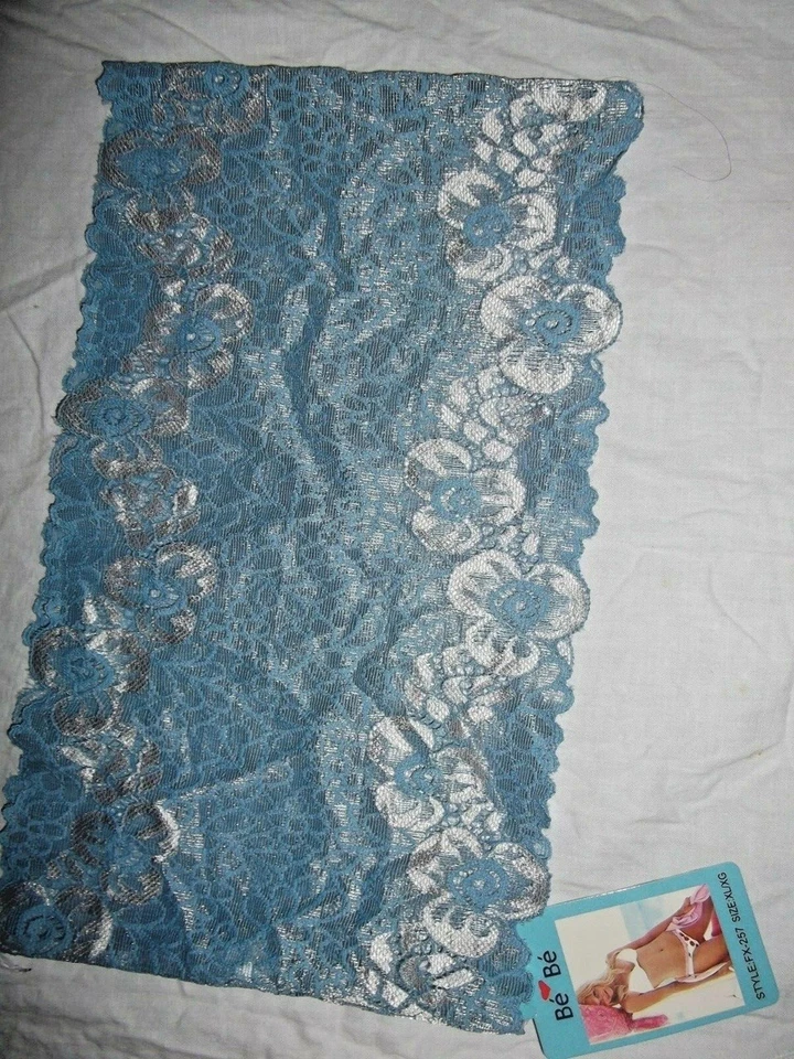 Sexy Lace Tube Top Bandeau Shear Strapless Bra BLUE shades. - Image 2 of 3