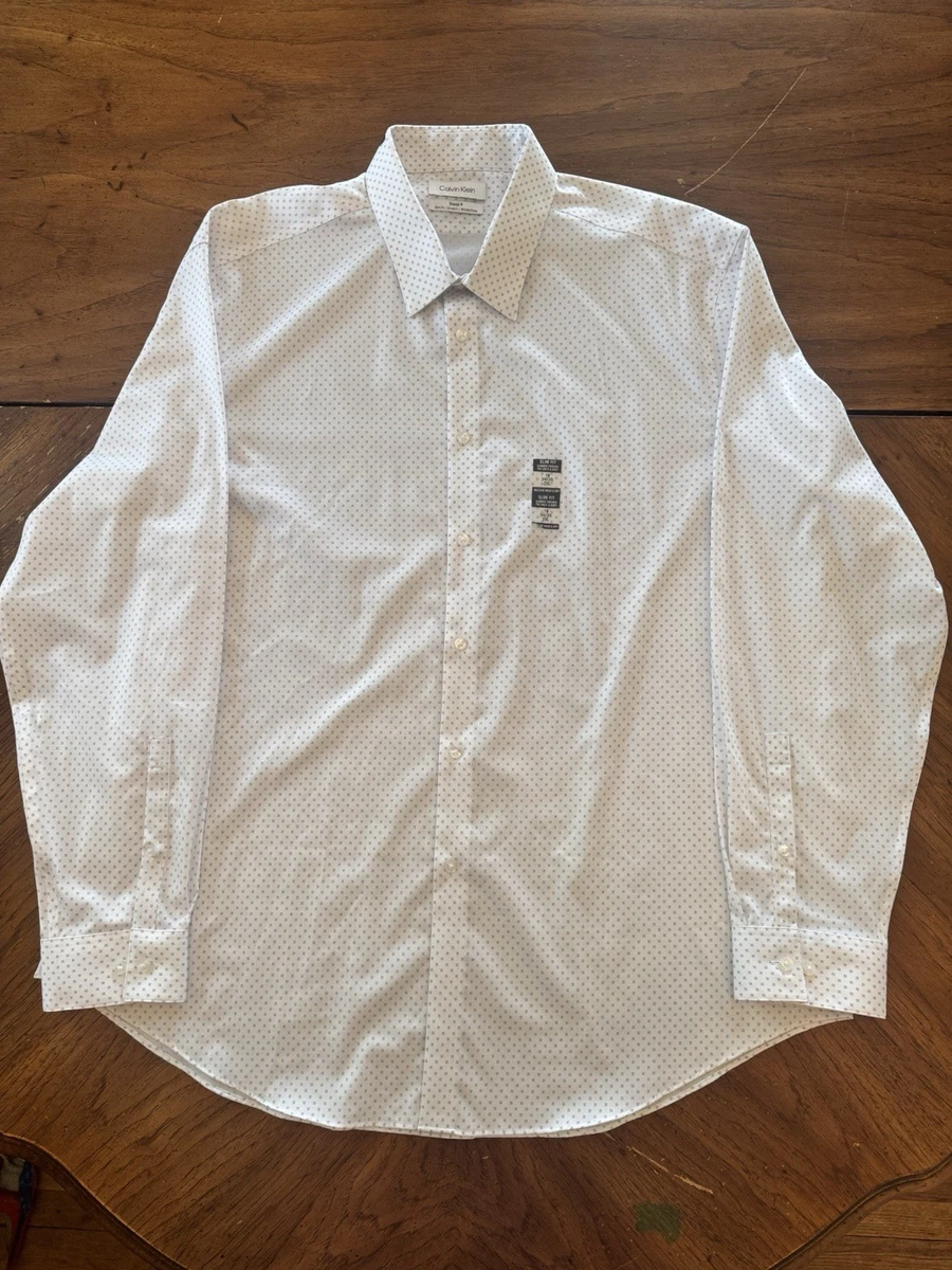 Calvin Klein White Slim Dress Shirts for Men for sale | eBay