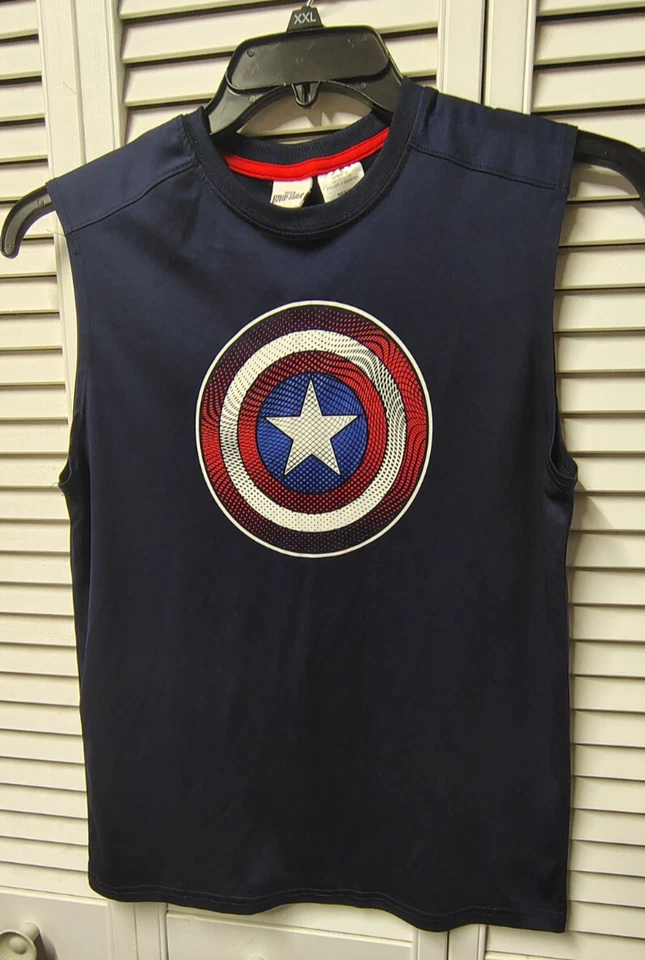 漫威美国队长男孩尺寸 XXL 18 爱国者 T 恤上衣内战 — 第 2/4 张图片