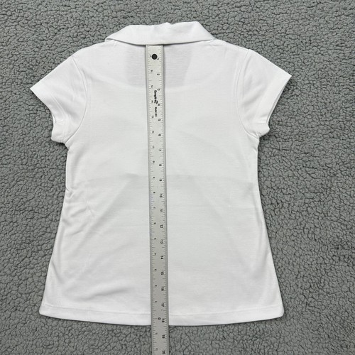Unik School Uniform Shirt Girls 6 Short Sleeve White Polo - Picture 4 of 5