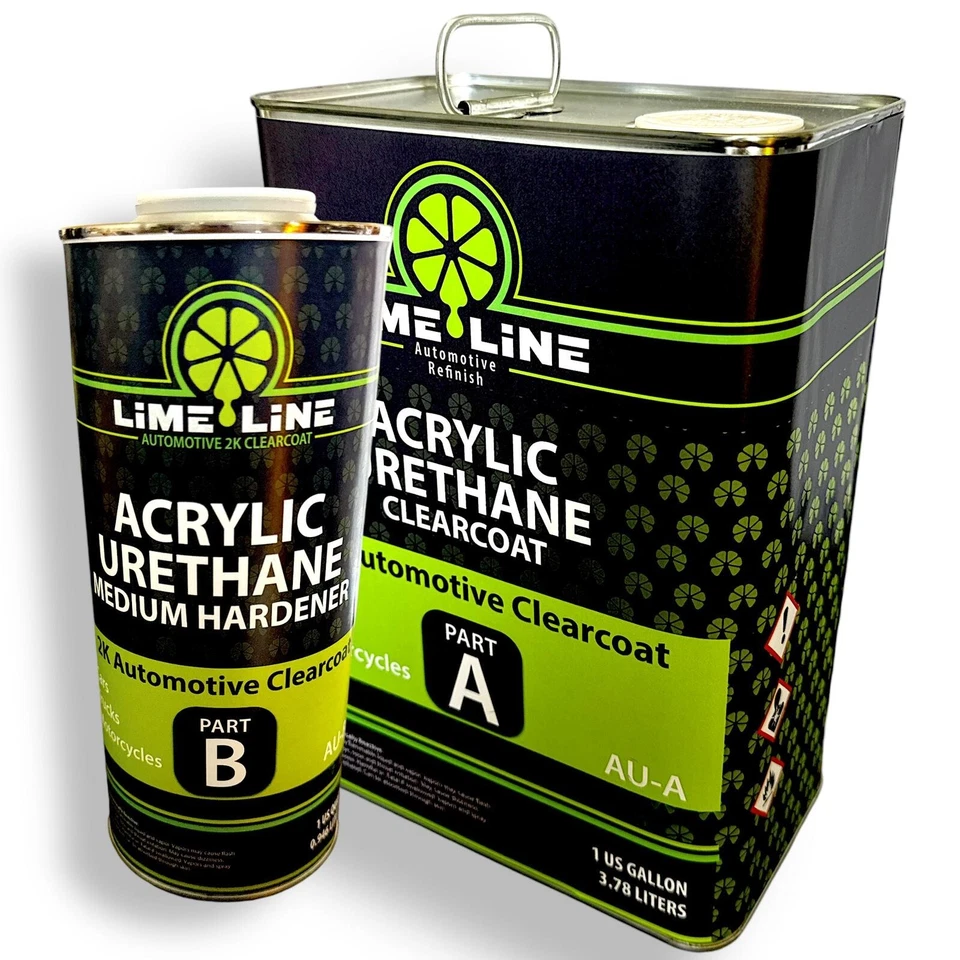 LiME LiNE Automotriz Acrílico Uretano Clearcoat 2k Top Coat + endurecedor - 1,25 Qt Foto 3 de 3