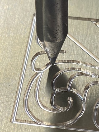 451-R LARGE VINTAGE MASTER SCROLL / FLOURISH TEMPLATE FOR NEW HERMES ENGRAVER - Picture 11 of 12
