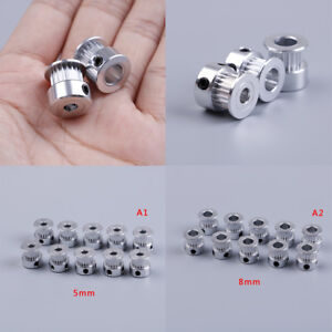 10Pcs gt2 timing pulley 20 teeth bore 5mm 8mm for gt2 synchronous belt MF