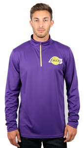 Ultra Game Nba Men S Quarter Zip Pullover Active Shirt Los Angeles Lakers Small Ebay