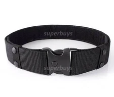 Load Bearing Duty Tactical Belt Nylon Army Buckle Security Military B T2