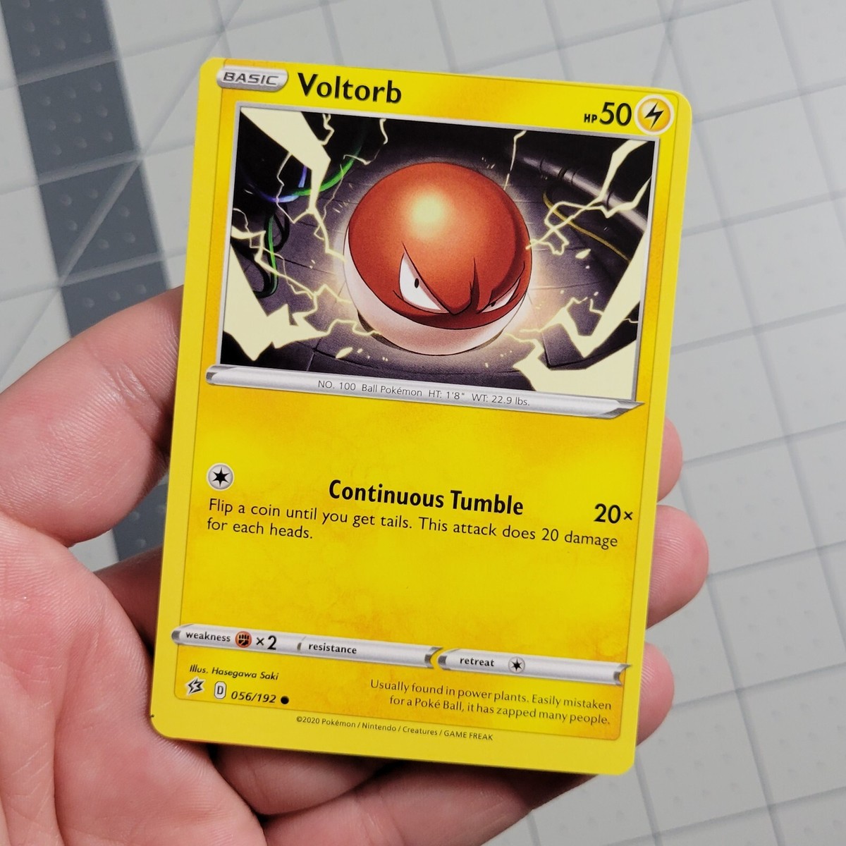Voltorb Miscut Error Pokemon Card Rebel Clash 056/192 EX/NM | eBay