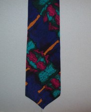 Jerry Garcia PURPLE TURQUOISE BURGUNDY ORANGE 56" Silk Neck Tie made in USA #295