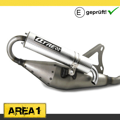 Sport Auspuff Tecnigas Q-Tre Beeline Tapo (Chrom/50ccm)