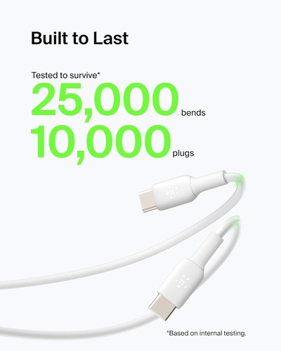 CAB001BT1MWH 3FT Belkin 3 1M BoostCharge to Cord Cable - Picture 4 of 8