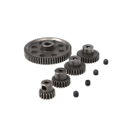 Metal Spur Differential Gear 64T Motor Pinion Cogs Set for HSP 1/10 RC Cars