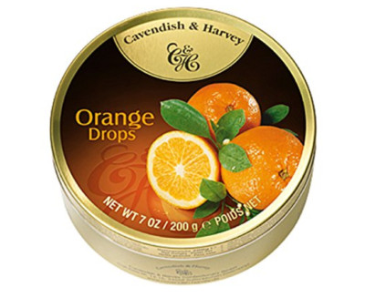 100% ORIGINAL Cavendish & Harvey|Fruity Orange Hard Candy Drops | 7 Ounce, 200g