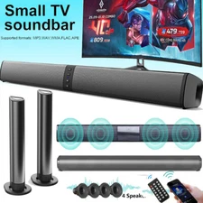 Sound Bar TV Speaker System Wireless/Wired BT Subwoofer TV Home Theater Remote