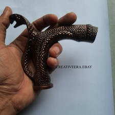 Vintage Solid Snake Head Handle Antique Style For Cane Walking Stick Design