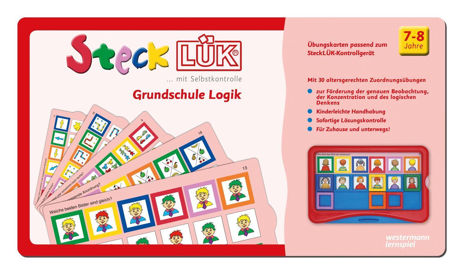 Stecklük. Grundschule Logik 1: Alter 7 - 8 (rot) | Deutsch | Broschüre