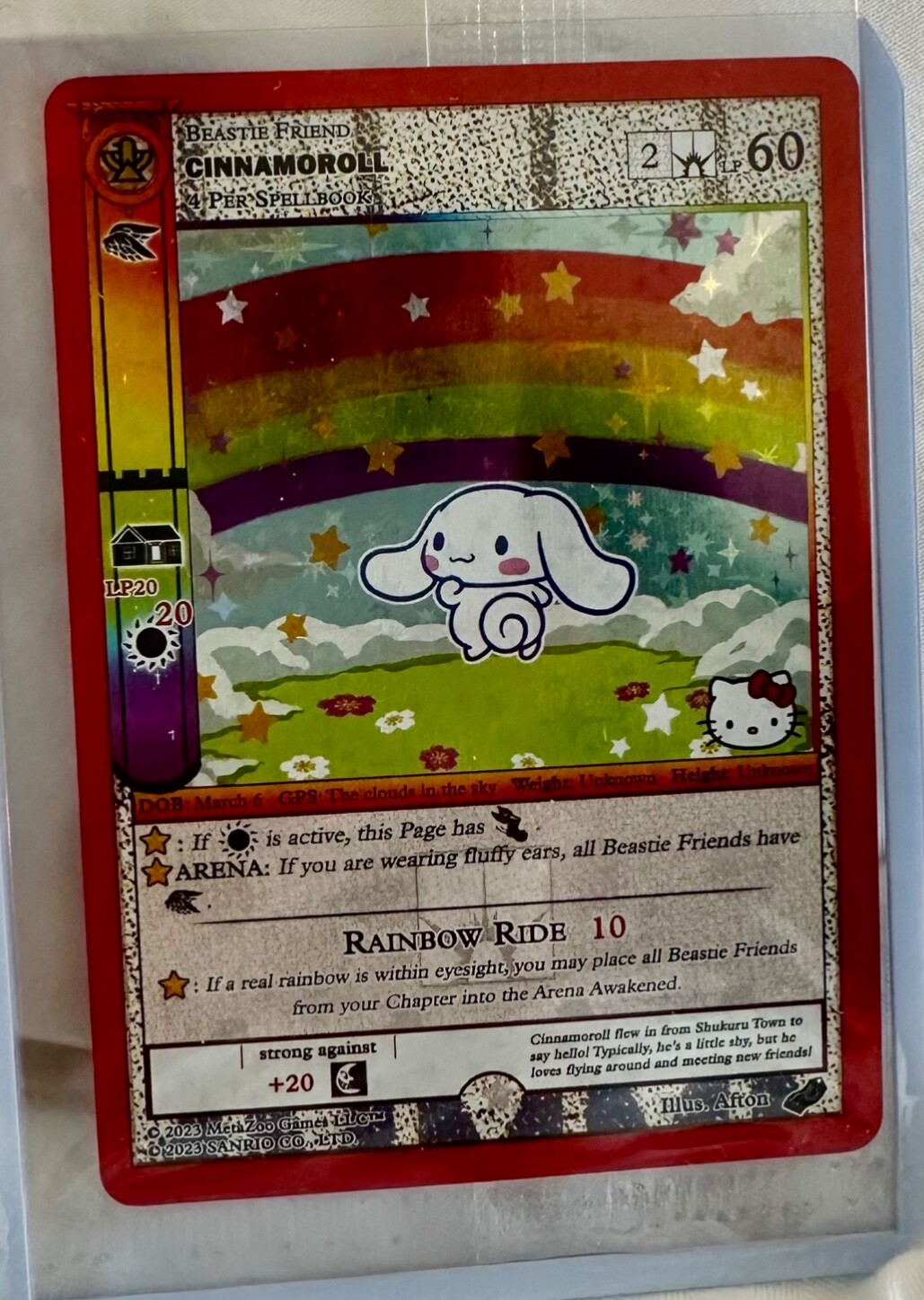 SDCC MetaZoo X Hello Kitty Exclusive Cinnamoroll Card 2023