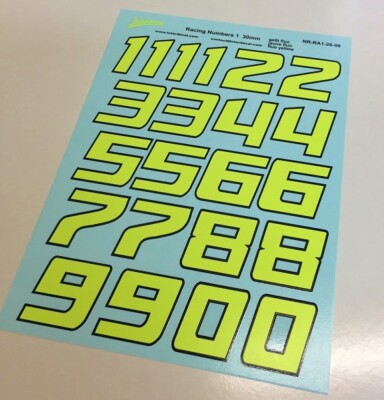Décalcomanies (décalques) Jaunes INTERDECAL Pour Modélisme, échelle 1/18 - 95x38mm, Neuf