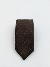 Vintage Men's Tie Wembley Brown Print 55" Long